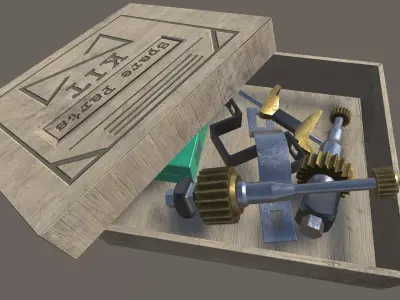 Spare Parts Kit Low-poly 3D model