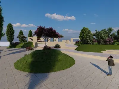 park-public park-Private Park Landscape 3D model purchase