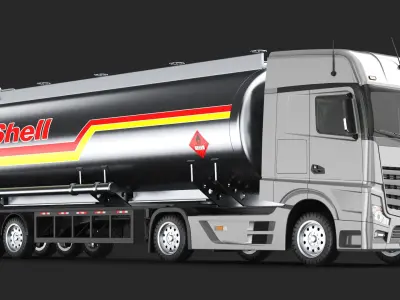 Detailed Tank Truck 3D model