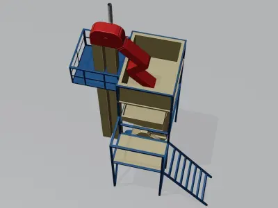 Mixer Sanitization Machine Low-poly 3D model
