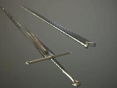 Sword pair of swords Low-poly 3D model order