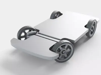 Toy car chassis Free 3D model