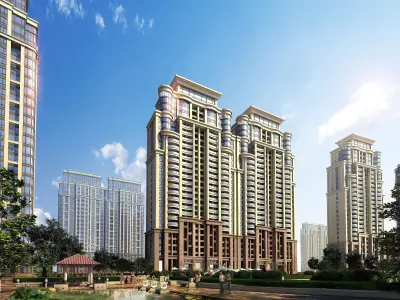 3Dmax fashion city commercial square building 60 3D model