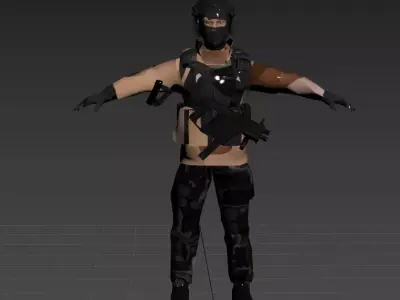 Soldier Free low-poly 3D model