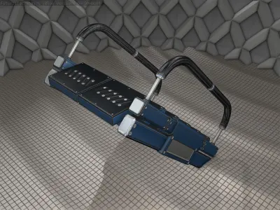 Sci-Fi Stairs - 7 - Blue Version  Low-poly 3D model