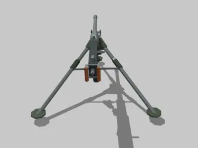 M2 Browning Free low-poly 3D model