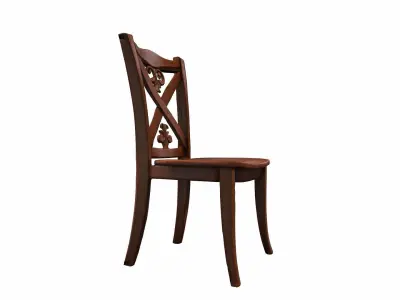 3d Render Cross-back Chair With Elegant Cross-back Design  3D model