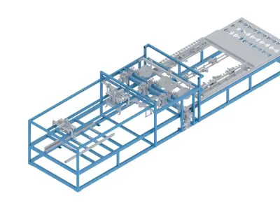 Automatic Wooden Pallet Making Machine 3D model