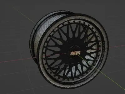 BBS Super RS gold rims 3D model