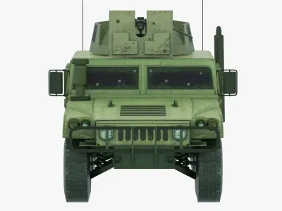 Armored Utility Vehicle Military Army Game Ready Low-poly 3D model