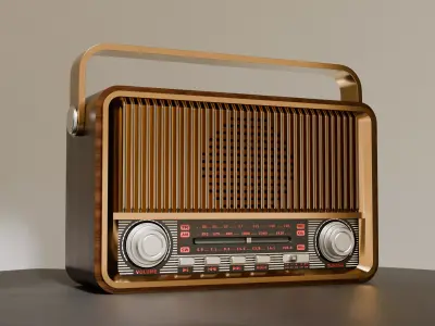 Wooden Home Bluetooth Am  - Fm SW Multiband Portable Radio 3D model