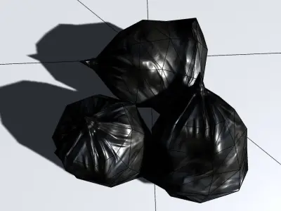 Garbage Bag Low-poly 3D model purchase