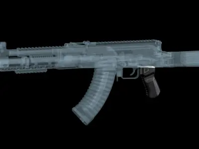 Aeroknox Scorpius pistol grip AK 74 AKM Low-poly 3D model