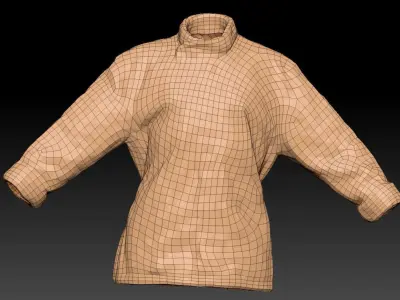 Military ACU jacket with PBR textures 09 Low-poly 3D model