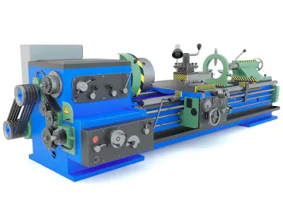 Industrial turning machine tool 1M63 3D model