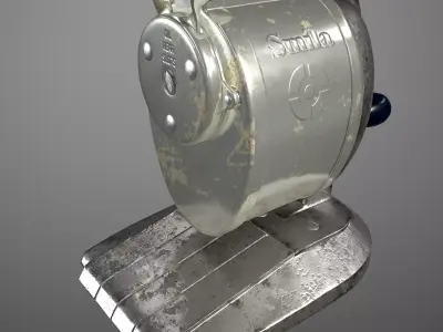 Antique sharpener Low-poly 3D model