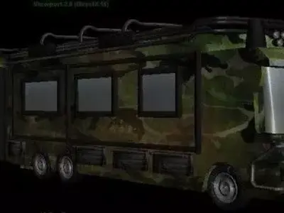 RVvehicle camouflage rv Low-poly 3D model