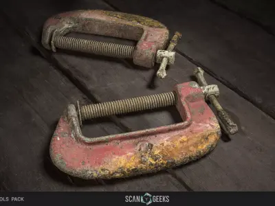 G Clamp - Photogrammetry Asset 3D PhotoScan Low-poly 3D model