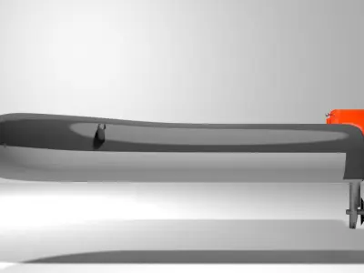 Inflatable motor boat - Type 1 3D model