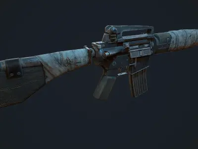 M16 M ar - rifle Low-poly 3D model