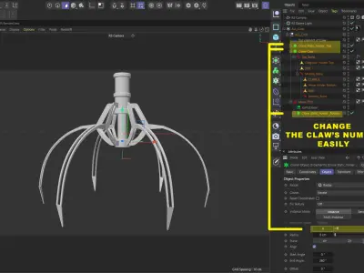 Metal Claw 10 with RIG 3D model