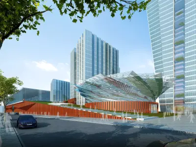 3Dmax fashion city commercial square building 431 3D model
