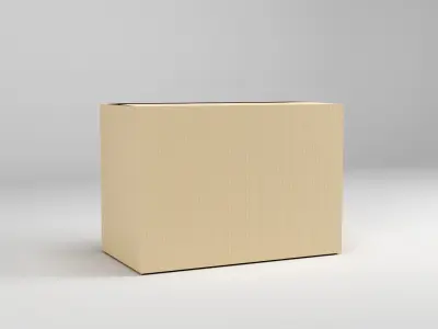 Cardboard box 3d model Low-poly 3D model