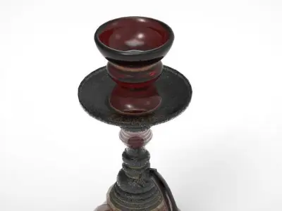 Low Poly Turkish Hookah Low-poly 3D model