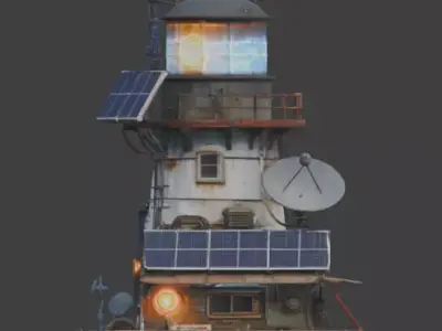 Advanced Sci-Fi Survivor Lighthouse 3D Model Low-poly 3D model