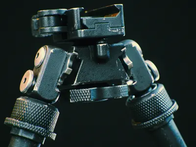 Bipods bipod Low-poly 3D model