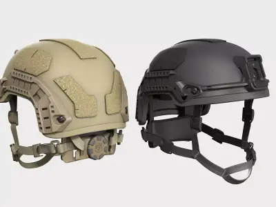 Viper P2 Helmet Low-poly 3D model