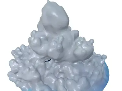 Futuristic Cloud Data Platform 3D model