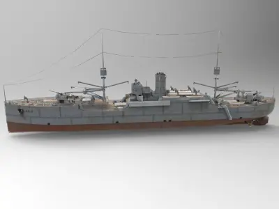 USS Vestal in obj and 3ds formats 3D model