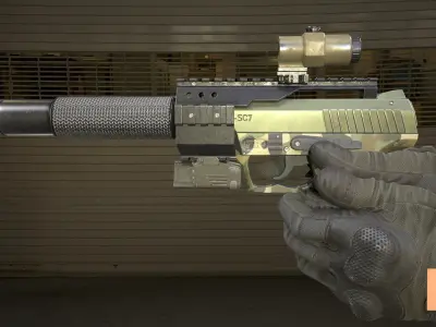 FPS ANIMATIONS SINGLE PISTOL Low-poly 3D model