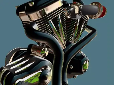 V-twin 3D model