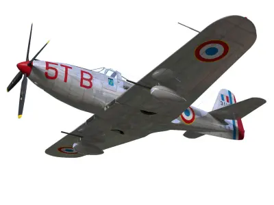 Bell P-63C Kingcobra 3D model purchase