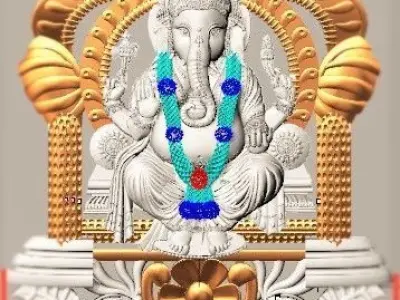 Ganesh temple Jewelry  3D print model