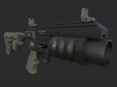 Havoc Grenade Launcher  Low-poly 3D model