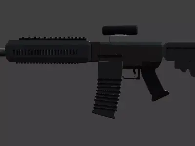 AR 15 Modern Assault Rifle Free 3D model