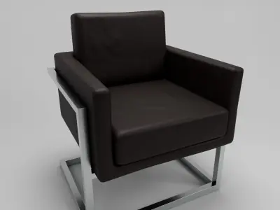 Industrial Minimalistic Armchair Free low-poly 3D model