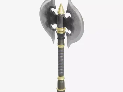 Stylized Big Axe Low-poly 3D model