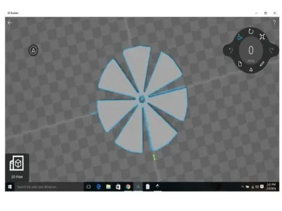 Flat fan blades Free 3D model