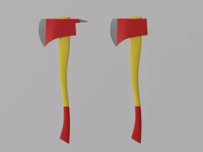 Cartoon Fire Axe 3D model
