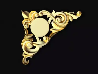 Corner decor ornament for furniture Free 3D model