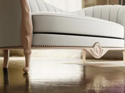 Furniture Sofa Chaise Lounge Low-poly 3D model