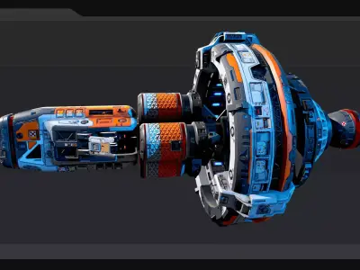 SF Warp Drive - EX6 Low-poly 3D model
