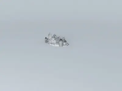 Card Model Castle Free 3D model