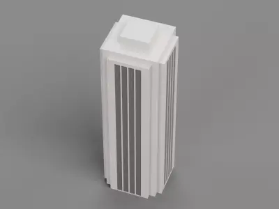 Paper Skyscraper V9 Low-poly 3D model