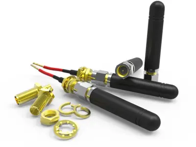 Antena telecommunication cable connectors Free 3D model