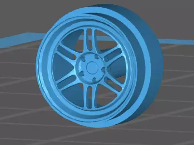 Double Six Hotwheels Rims 3D print model